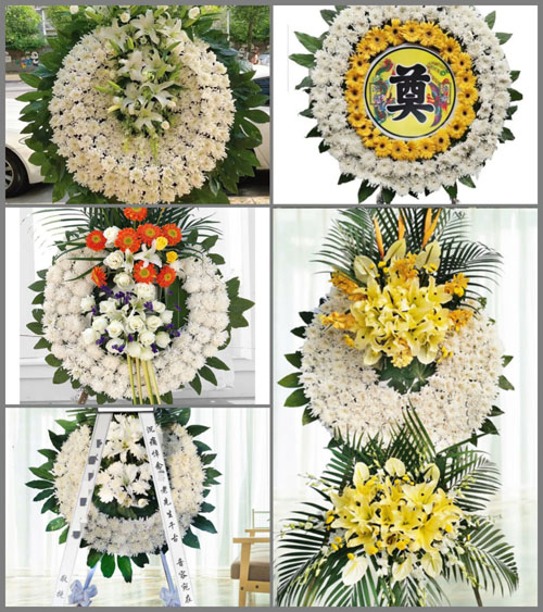 山东泰安岱岳区下港镇大林村花圈速递